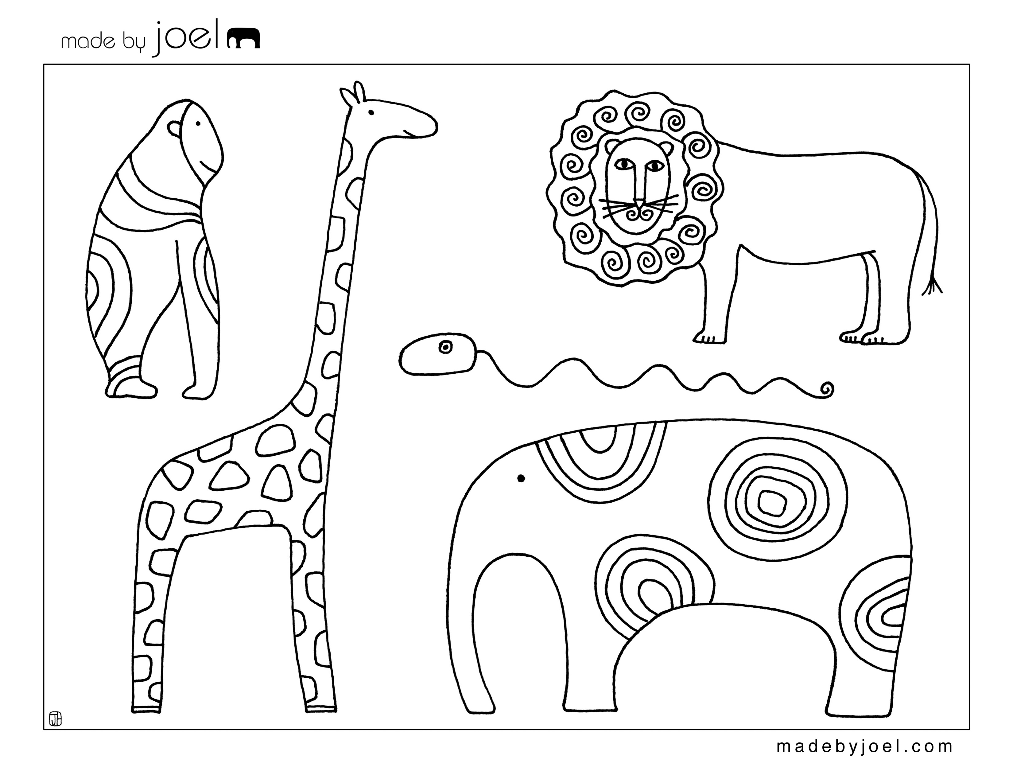 Made by Joel Animal Coloring Sheet Free Printable Template – Made by Joel