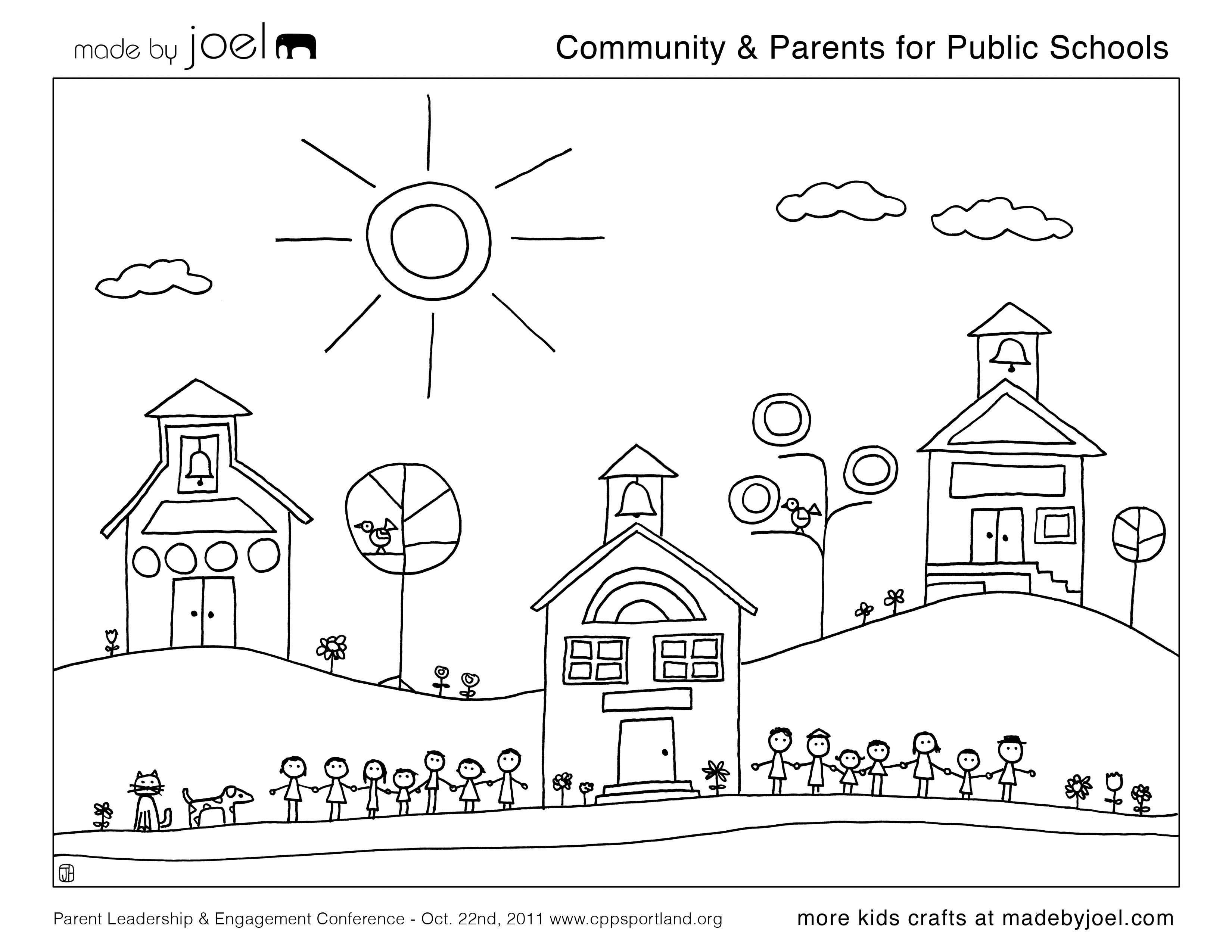 munity & Parents for Public Schools Coloring Sheet