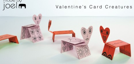 Valentine’s Card Creatures | Kids Craft Printable