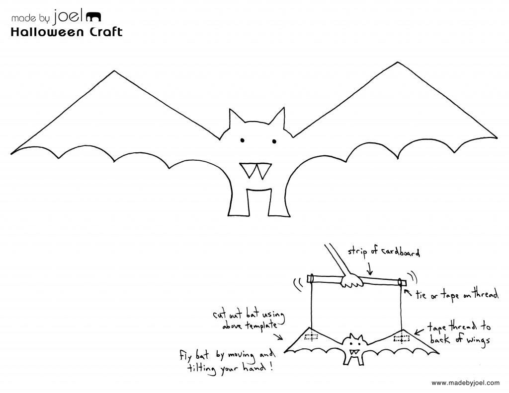 Paper Bat Puppet Halloween Kids Craft Made By Joel
