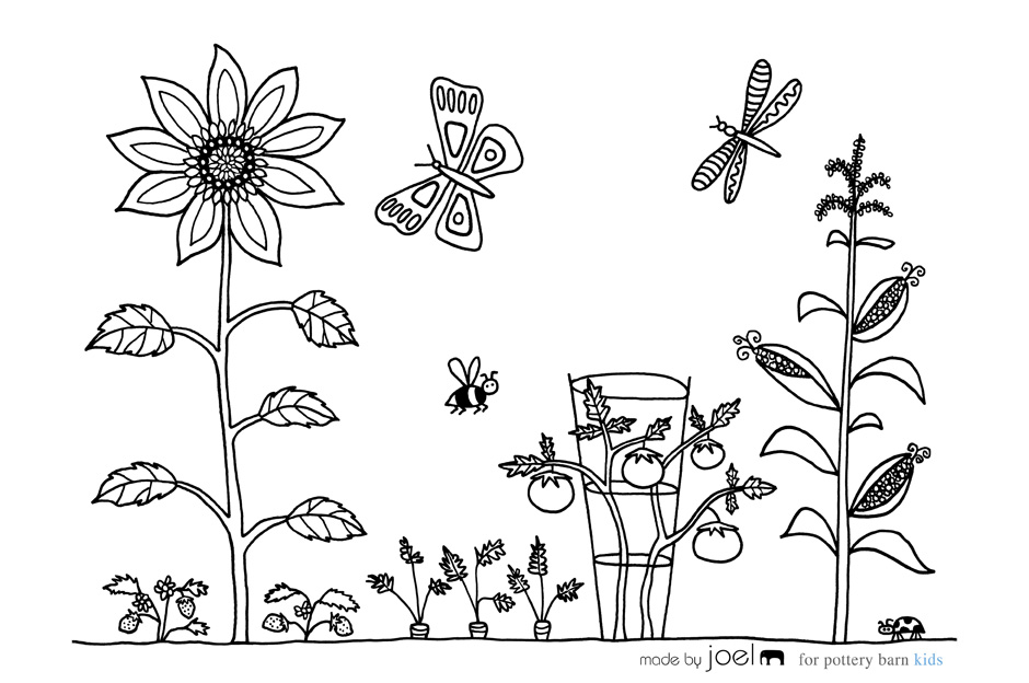 Made by Joel » Vegetable Garden Coloring Sheet!