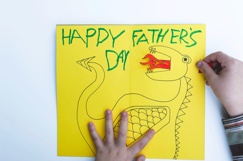 DIY Animated Father's Day Dragon Card – Made by Joel
